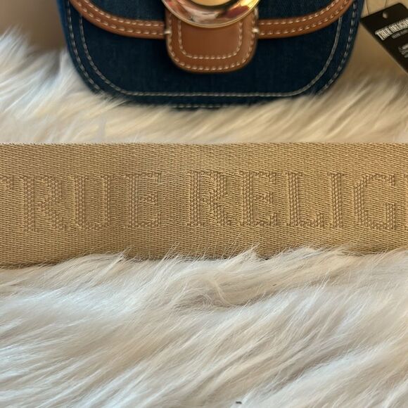 NWT True Religion Crossbody Bag Mini Flap Adjustable bag with Horseshoe Logo - Picture 7 of 13